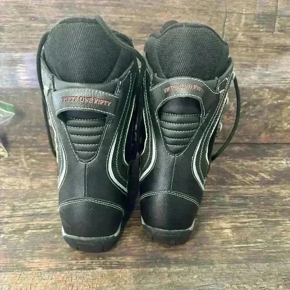 51 50 Snowboarding Black Snow Boots Size Men 7 - Picture 3 of 6